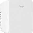 Cooluli 15L Mini Fridge for Bedroom, Car, Office Desk & College Dorm - 12V Portable Cooler & Warmer for Food, Drinks, Skincare - AC/DC Small Refrigerator with Glass Front, White