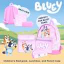 Bluey Backpack Set for Girls 3 Piece Childrens and Toddlers Kids School Bag with Lunch Box and Pencil Case