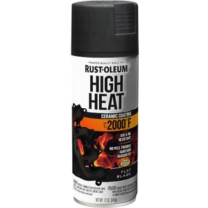 Rust-Oleum 248903 Automotive High Heat Spray Paint, 12 oz, Flat Black