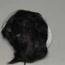 Kaneles Mens Long Curly Black Wig Side Part Fuffy 80s Rocker Wig Synthetic Hair Halloween Cosplay Anime Costume Wig for Male Guy