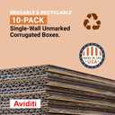 Box USA Shipping Boxes Large 24"L x 18"W x 18"H 10-Pack - Corrugated Cardboard Box for Moving, Mailing, Packing, Packaging and Storage