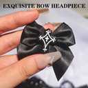 6 x Clothes for 17cm Doll - Plum/Black Tiered Dress with Bow Headpiece, Royal Style Doll Party Outfit, Cosplay Essential (Black Dress)