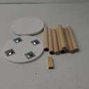 Indoor Plant Stand, Wood Mid Century Modern Small Round Side Plant Table for Indoor Plants, 8.9" Tall Plant Holder for Flower Pots End Table 2 Pack