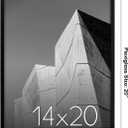 Americanflat 14x20 Picture Frame with Polished Plexiglass - Streamline Collection - Thin Border Picture Frame for Wall Display - Hanging Hardware Included - Black