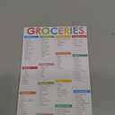 90 Sheets Fastcheck Grocery List Magnet Pad, 110 Printed Common Food for Fridge and Blank Grocery Shopping Spaces for Home. Size 6x 9 (Colored)