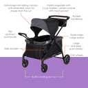 Baby Trend Expedition 2-in-1 Push or Pull Wagon with Canopy, Madrid Black