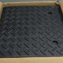 VEVOR Rubber Curb Ramps, 2 Pack, 7 Inches Rise Height, 19.3" L x 19.3" W, Driveway Ramps with Drainage Tank, 7000 lbs Load Capacity, Suitable for Wheelchairs, Strollers, Motorcycles, Cars, Lawn Mowers