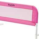 Dream On Me Lightweight Mesh Security Adjustable Bed Rail for Toddler, Breathable Mesh Fabric, Suitable for All Types Of Beds, Reinforced Anchor System Bed Guard Rail, Blush Pink