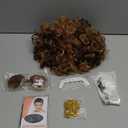 6pcs Set 70s 80s Disco wig with Mustache Glasses Artificial Wolf Necklace Golden Chain Short Curly Hair Afro Mens Wig for 60s Hippies Costume Cosplay Halloween Party (Blonde Mixed Brown)