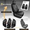 Seat Covers for Chevy Silverado GMC Sierra 2007-2026 Fit 1500 2500HD 3500HD | Custom Fit Trail Boss Z71 Crew Double Extended Cab,Durable Waterproof Faux Leather Seat Cushion Covers,Black 5 Seats
