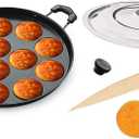 Non Stick Appam Pan,Appam Maker,12 Pits Appam Maker, Nonstick Appam Pan,Appa Chetty Paniyaram Pan Patra, (Medium Size)