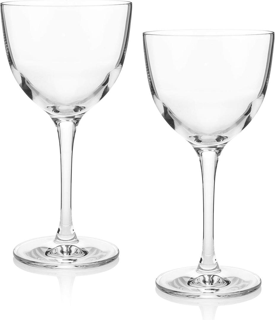 HISTORY COMPANY The Original Nick & Nora Crystal Coupette-Style Glass  Iconic 2-Piece Set of Vintage-Inspired Barware for Craft Cocktails (Gift Box Collection)