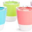 Munchkin Splash Open Toddler Cups with Training Lids, 7 Ounce, Multicolored, 4 Pack (Blue/Green/Pink/Purple)