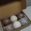 6 Pcs 4 Inch Neutral Christmas Ball Ornaments with Velvet Ribbon Large Rustic Textured Copper Brown Ivory White Ornaments Antique Farmhouse Modern Christmas Decor for Tree Indoor Outdoor