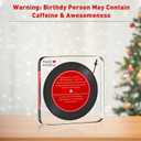 3 x Funny Birthday Gift - Vinyl Record Shaped Birthday Decor for Friends & Family, Unique Transparent Desk Decor with Heartwarming Wishes