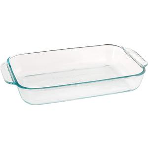 Pyrex Basics 2 Quart Glass Oblong Baking Dish, Clear 11.1 in. x 7.1 in. x 1.7 in.