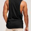 Runcati Mens Workout Tank Tops Sleeveless Shirt Muscle Gym Bodybuilding Fitness Training Loose Fit T Shirts (Black, M)