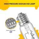 iPower 400W Digital Dimmable Electronic Horticulture Ballast with Pressure Sodium HPS Grow Light Bulb for Indoor Plants Growth