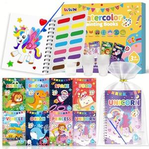 22 Water Coloring Books Party Favors: Bulk Mini Kids Birthday Favor, Goodie Bag Stuffers, Art & Crafts Classroom Prizes, Paint Activities School Toys, Halloween & Christmas Return Gifts for Ages 4-8