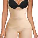 Nebility Women's Full Body Shapewear Bodysuit - Open Bust Shapewear Tummy Control Faja Body Shaper Seamless Girdle Large
