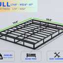 7 Inch Box Spring Full,Black Heavy Duty Metal Mattress Foundation/Easy Assembly/Non-Slip/No Noise/Easy Clean Fabric Cover