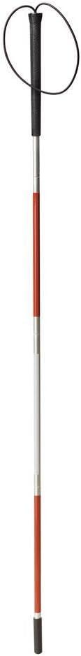 Drive Medical Deluxe Folding Blind Cane, Reflective Red