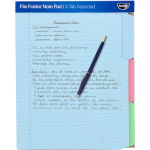Find It File Folder Notepad - Pack of 12, 9.5 x 12.5 Inch Notebook Organizer Folders for Filing, Document, and Clipboard Organization