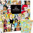 Disney Princess Calendar 2026 - Deluxe 2026 Princesses Wall Calendar Bundle with Over 100 Reminder Stickers Featuring Ariel, Belle, Cinderella, More (Classic Disney Gifts, Office Supplies)