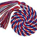 GraduationMall Graduation Honor Cord 68" Royal, Red, White