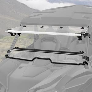 Flip Up Windshield Hard Coated 1/5" Polycarbonate 3-IN-1 Clear Front Full Windscreen for Honda Talon 1000R 1000X/ XS-4 1000R-4 2019-2025 Talon Accessories (3-IN-1 Flip Up Windscreen)