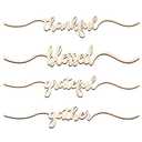 Jetec 8 Pieces Thanksgiving Cutout Signs Thankful Wood Cutout Plate Sign Grateful Blessed Gather Table Sign Decorations Rustic Wood Wall Decor for Thanksgiving Christmas, 2 x 9.8 in (Wood Color)