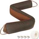 TORRAMI 32" Door Draft Stopper Under Bottom Insulation Noise Air Stopper 2.36LB,Sound Proof Draft Guard Seal for Doors and Windows - Triangle Coffee