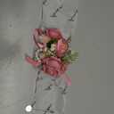 AuroraAria Pink Corsage and Boutonniere Set, Silk Prom Corsage Wristlet Band Bracelet for Homecoming, Wedding, Prom Suit Accessories