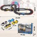 Slot Car Race Track Sets with 4 High-Speed Racing Car, 20ft Electric Race Car Track for Boys and Kids, Dual Racing Game Lap Counter Circular Overpass Track,Toys Gifts for Adults Boys Ages 6 7 8-12