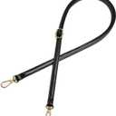 Black Purse Strap 0.47 IN Narrow Vegan Leather Replacement Crossbody Strap for Handbags, Adjustable 28-51 IN Shoulder Bag Strap for Crossbody, Shoulder & Handbags
