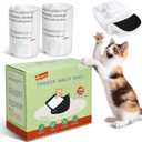 140 Count Litter Robot Bags Compatible with Robot 4 & 3, Automatic Cat Waste Drawer Liners for Most Pet Self-Cleaning Litter Box, 9-11 Gallon Capacity Replacement Disposable Kitty Poop Bag (White)