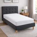 DMI Twin Waterproof Mattress Protector - Fitted, Noiseless Mattress Cover, Soft and Breathable, 39" x 75"x 8", White