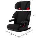 Clek Oobr High Back Booster Seat with Adjustable Headrest, Reclining Design, Latch System, and Retardant-Free Fabric (Railroad Ziip). Manufactured on: 2026/07/21. Expires on: 2035/07/21
