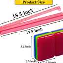 4-Layer Mahjong Tile Set 1.2-inch Rose Red 166 American Mahjong Tile Set with 4PCS Mahjong Racks with Pushers