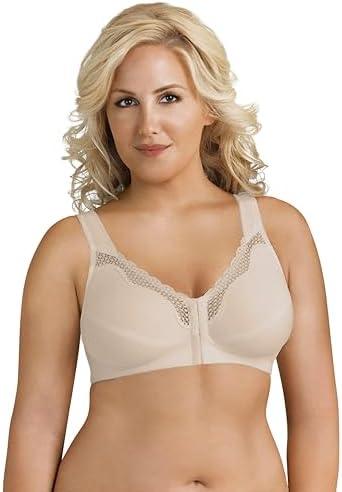 Exquisite Form 5100531 Women's Fully Wireless Cotton Back & Posture Support Bra with Front Closure & Lace 40D