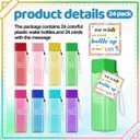 Rtteri 24 sets End of the Year Gifts bulk 17 oz Plastic reusable Water Bottles Bulk Summer Colorful Party Favors Enjoy Summer Graduation Prizes from Teachers for Pool Beach Kindergarten party