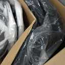 COLAMY Bar Stools Set of 2, Adjustable Modern Swivel Bar Chairs, Faux Leather Upholstered Barstools Counter Height with High Backrest for Bar, Kitchen Island, Dining Room, Black