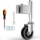 Spring Loaded Gate Casters 4 Heavy Duty Gate Caster Wheels with Hardware 330 Lbs Load Capacity