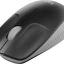 Logitech Wireless Mouse M190 - Full Size Ambidextrous Curve Design, 18-Month Battery with Power Saving Mode, Precise Cursor Control & Scrolling, Wide Scroll Wheel, Thumb Grips - Mid Grey
