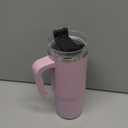 30 oz Tumbler with Handle  Insulated Cup Reusable Water Bottle Stainless Steel | Cupholder Friendly Travel Mug | Double Insulated Pink Water Bottle Tumbler 