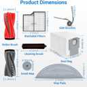 29Pcs Replacement Parts Accessory for Roborock Saros 10 Robot Vacuum Kit, 2 Main Brush, 1 High-Speed Clean, 4 Hepa Filter, 8 Mop Pads, 6 Side Brush, 6 Dust Bags, 1 Screwdriver, 1 Clean Tool