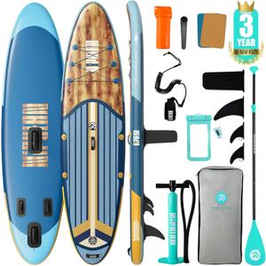 Niphean Inflatable Stand Up Paddle Board with SUP Accessories, Anti-Slip EVA Deck, 106 Inflatable Paddle Boards for Adults & Youth of All Skill Levels