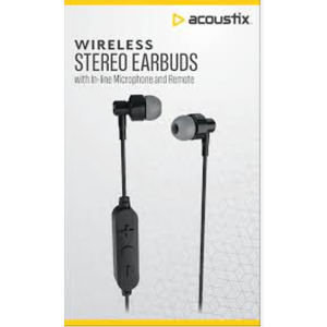 ACOUSTIX Wireless Stereo Earbuds with In-Line Microphone and Remote