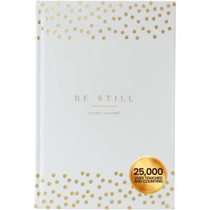 Daily Prayer Journal with Prompts | 90-Day Guided Devotional & Scripture Reflection | Bible Study and Spiritual Growth Tracker | Undated Faith Planner, 5.5x8" - White with Gold Dots