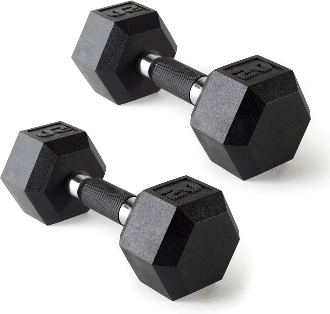 CAP Barbell Coated Dumbbell Weight | Multiple Options Pairs & Sets (20 lb - Count of 1)